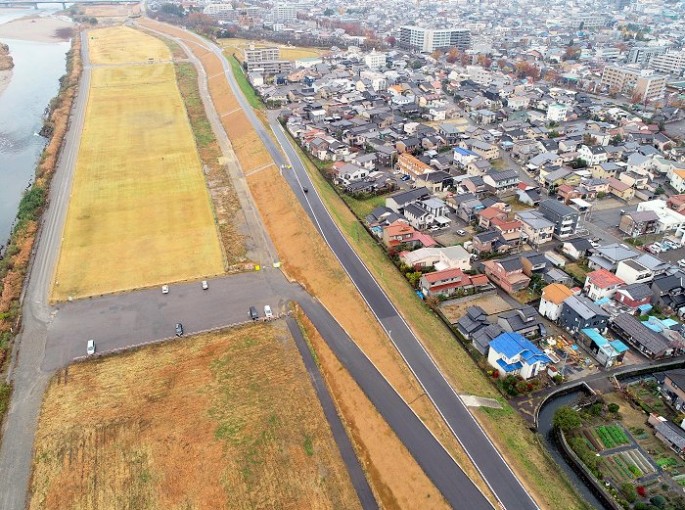 神通川・成子護岸工事